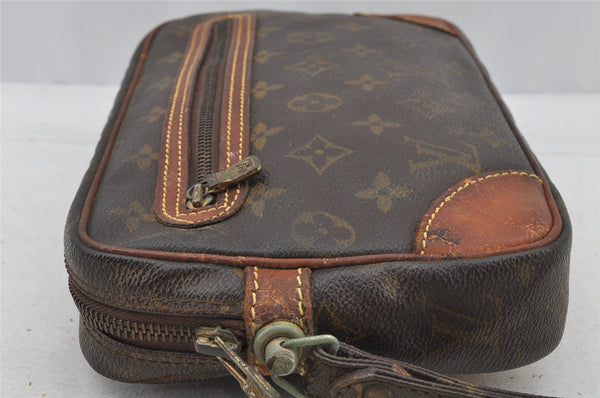 Authentic Louis Vuitton Monogram Marly Dragonne GM M51825 Clutch Hand Bag 8822I
