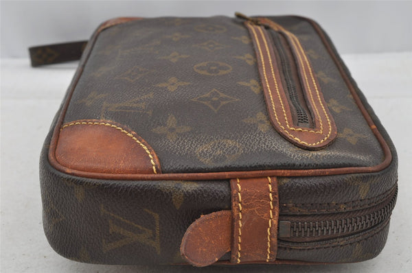 Authentic Louis Vuitton Monogram Marly Dragonne GM M51825 Clutch Hand Bag 8822I