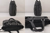 Authentic PRADA Vintage Leather 2Way Shoulder Tote Bag Black 8822M