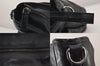 Authentic PRADA Vintage Leather 2Way Shoulder Tote Bag Black 8822M