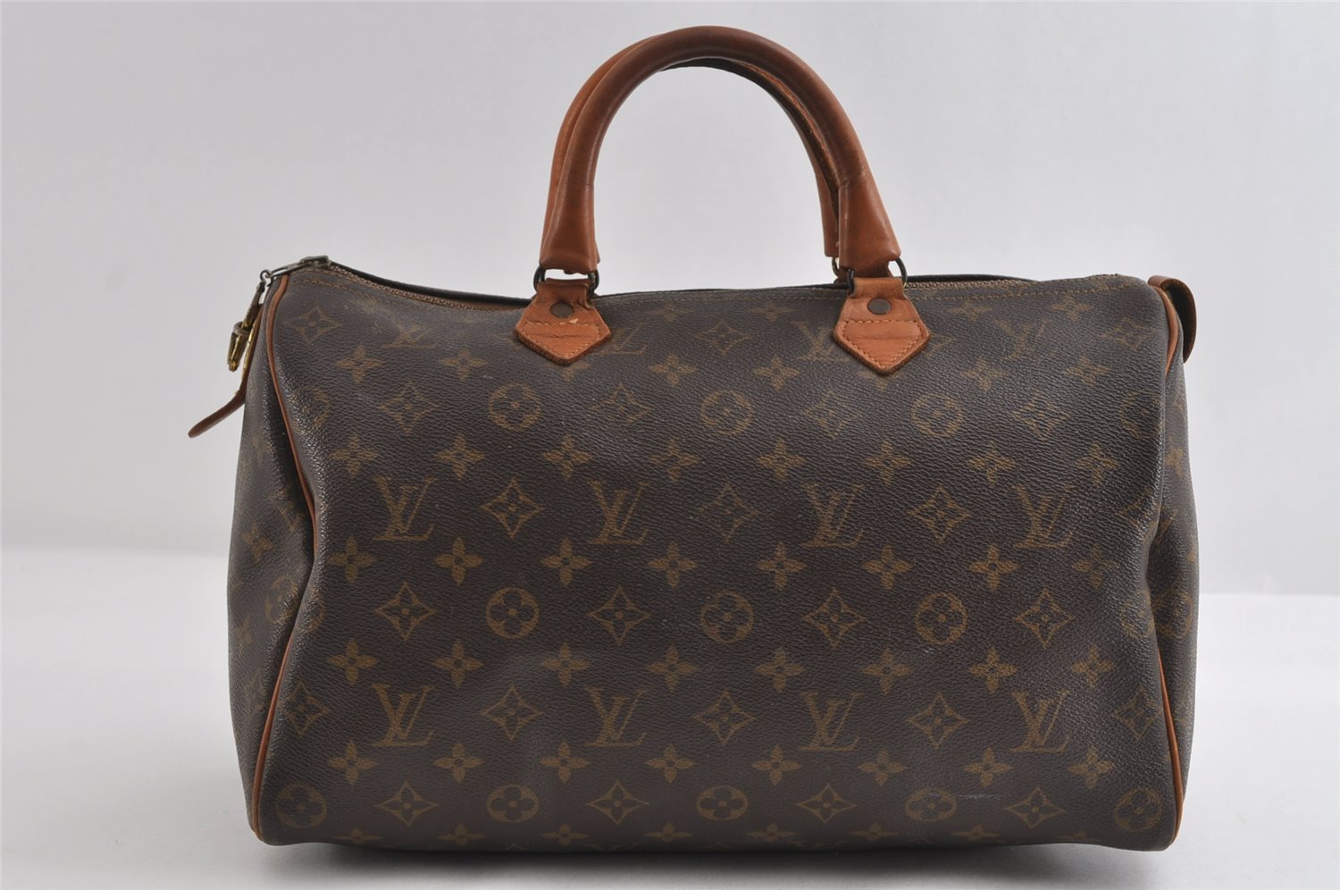 Authentic Louis Vuitton Monogram Speedy 35 Hand Boston Bag USA Model LV 8823I