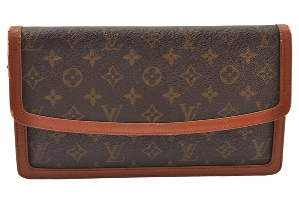 Auth Louis Vuitton Monogram Pochette Dame GM Clutch Hand Bag Old Model LV 8824I