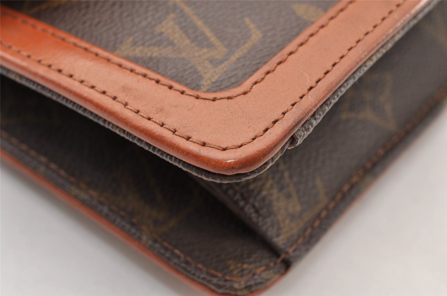 Auth Louis Vuitton Monogram Pochette Dame GM Clutch Hand Bag Old Model LV 8824I