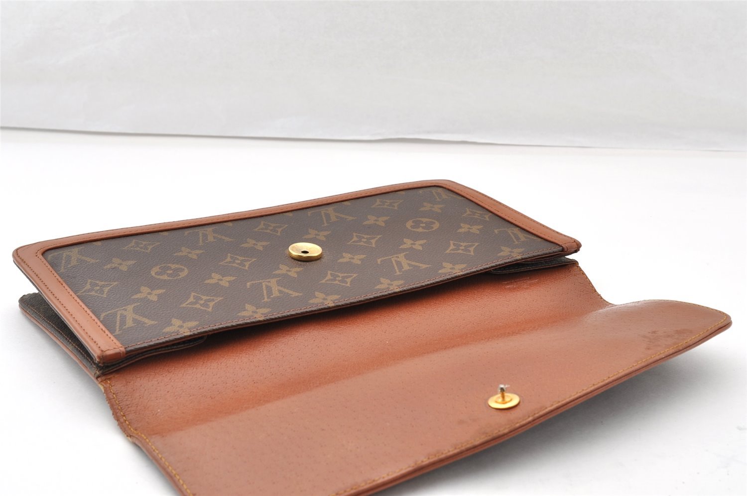 Auth Louis Vuitton Monogram Pochette Dame GM Clutch Hand Bag Old Model LV 8824I