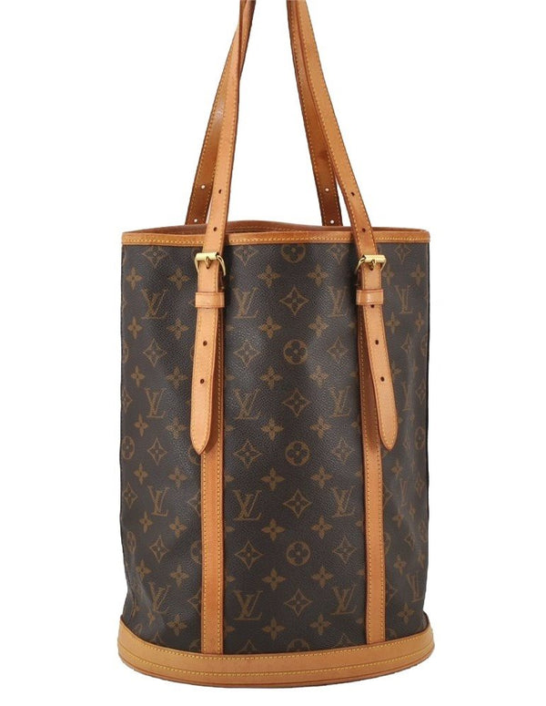 Authentic Louis Vuitton Monogram Bucket GM Shoulder Tote Bag M42236 Junk 8825I