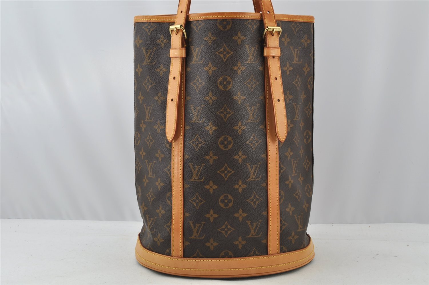 Authentic Louis Vuitton Monogram Bucket GM Shoulder Tote Bag M42236 Junk 8825I