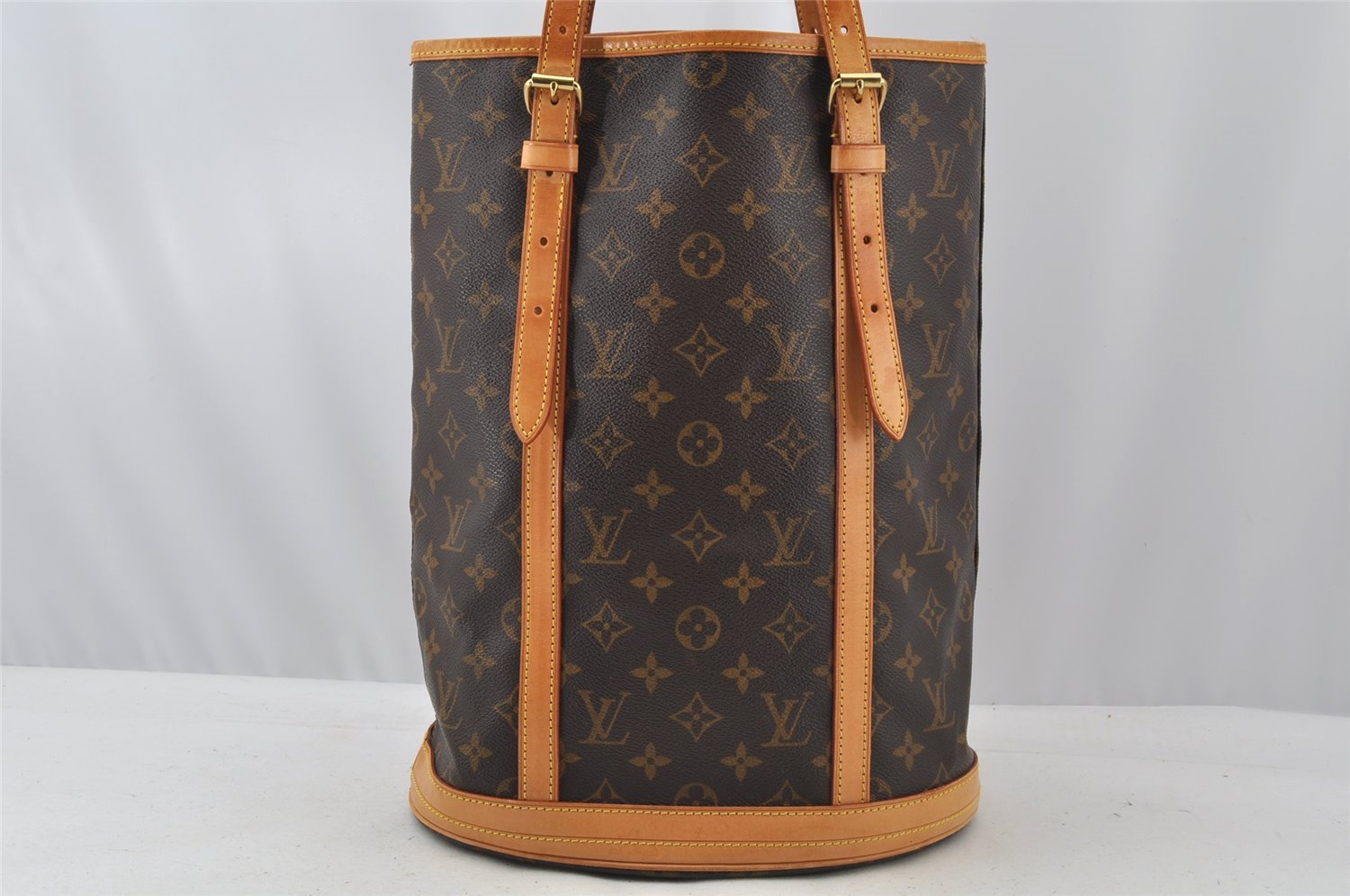 Authentic Louis Vuitton Monogram Bucket GM Shoulder Tote Bag M42236 Junk 8825I