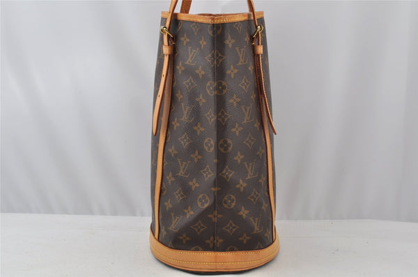 Authentic Louis Vuitton Monogram Bucket GM Shoulder Tote Bag M42236 Junk 8825I