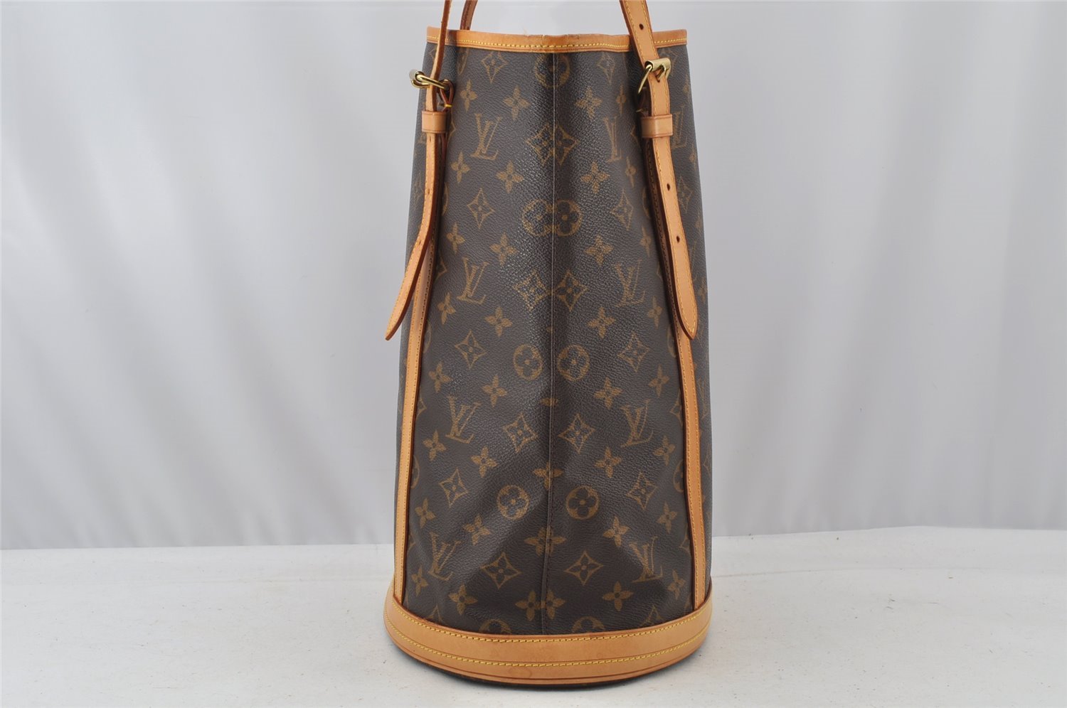 Authentic Louis Vuitton Monogram Bucket GM Shoulder Tote Bag M42236 Junk 8825I