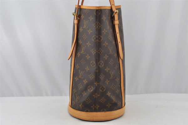 Authentic Louis Vuitton Monogram Bucket GM Shoulder Tote Bag M42236 Junk 8825I