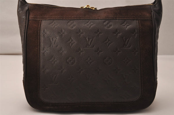 Auth Louis Vuitton Monogram Empreinte Audacieuse PM Shoulder Bag Brown LV 8825J