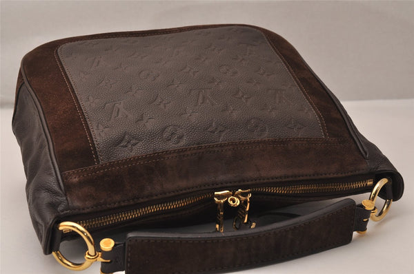 Auth Louis Vuitton Monogram Empreinte Audacieuse PM Shoulder Bag Brown LV 8825J