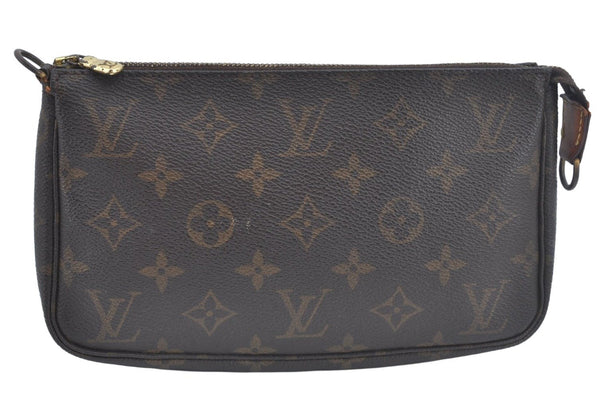 Authentic Louis Vuitton Monogram Pochette Accessoires Pouch M51980 LV 8826H