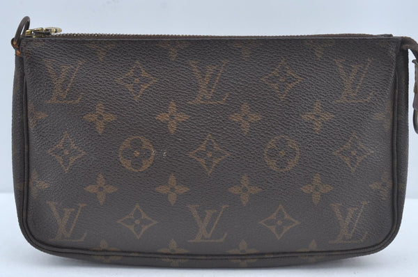 Authentic Louis Vuitton Monogram Pochette Accessoires Pouch M51980 LV 8826H