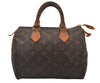 Authentic Louis Vuitton Monogram Speedy 25 Boston Hand Bag M41528 LV 8826I