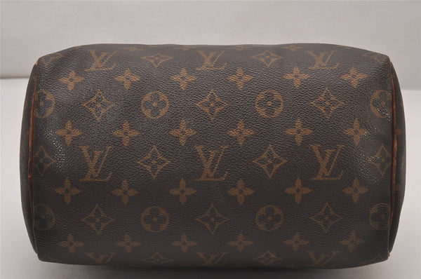 Authentic Louis Vuitton Monogram Speedy 25 Boston Hand Bag M41528 LV 8826I