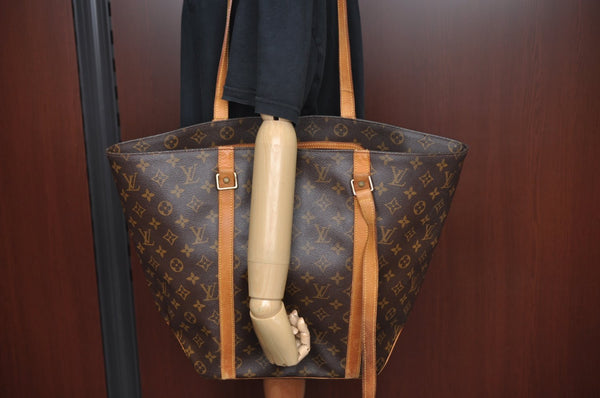 Authentic Louis Vuitton Monogram Sac Shopping PM Tote Bag M51108 Junk 8827I