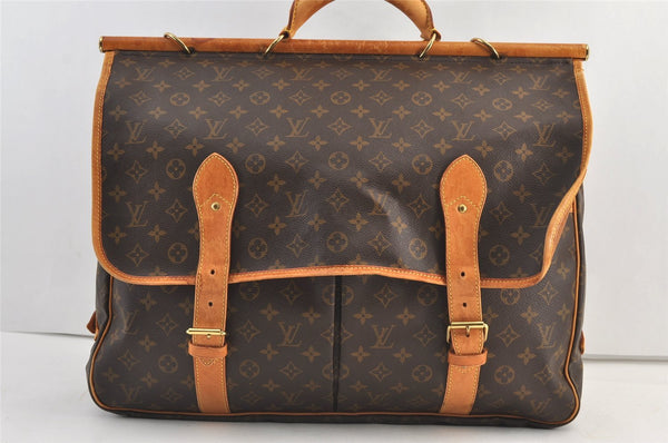 Auth Louis Vuitton Monogram Sac Chasse 2Way Shoulder Boston Bag M41140 LV 8827J