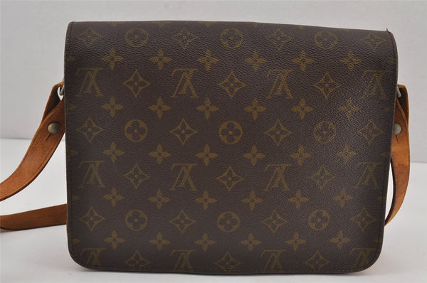 Authentic Louis Vuitton Monogram Cartouchiere GM Shoulder Bag Old Model 8829J