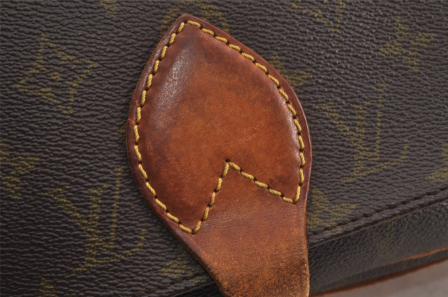 Authentic Louis Vuitton Monogram Cartouchiere GM Shoulder Bag Old Model 8829J