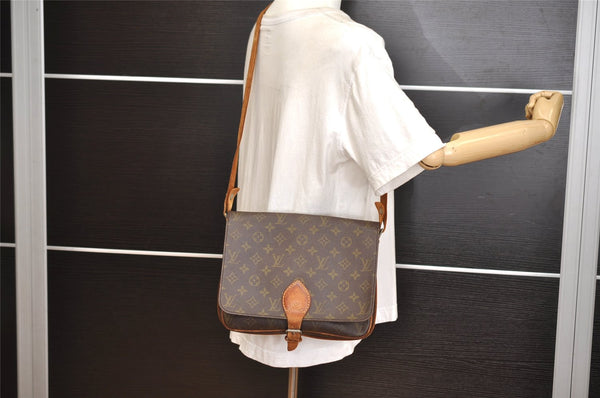 Authentic Louis Vuitton Monogram Cartouchiere GM Shoulder Bag Old Model 8829J