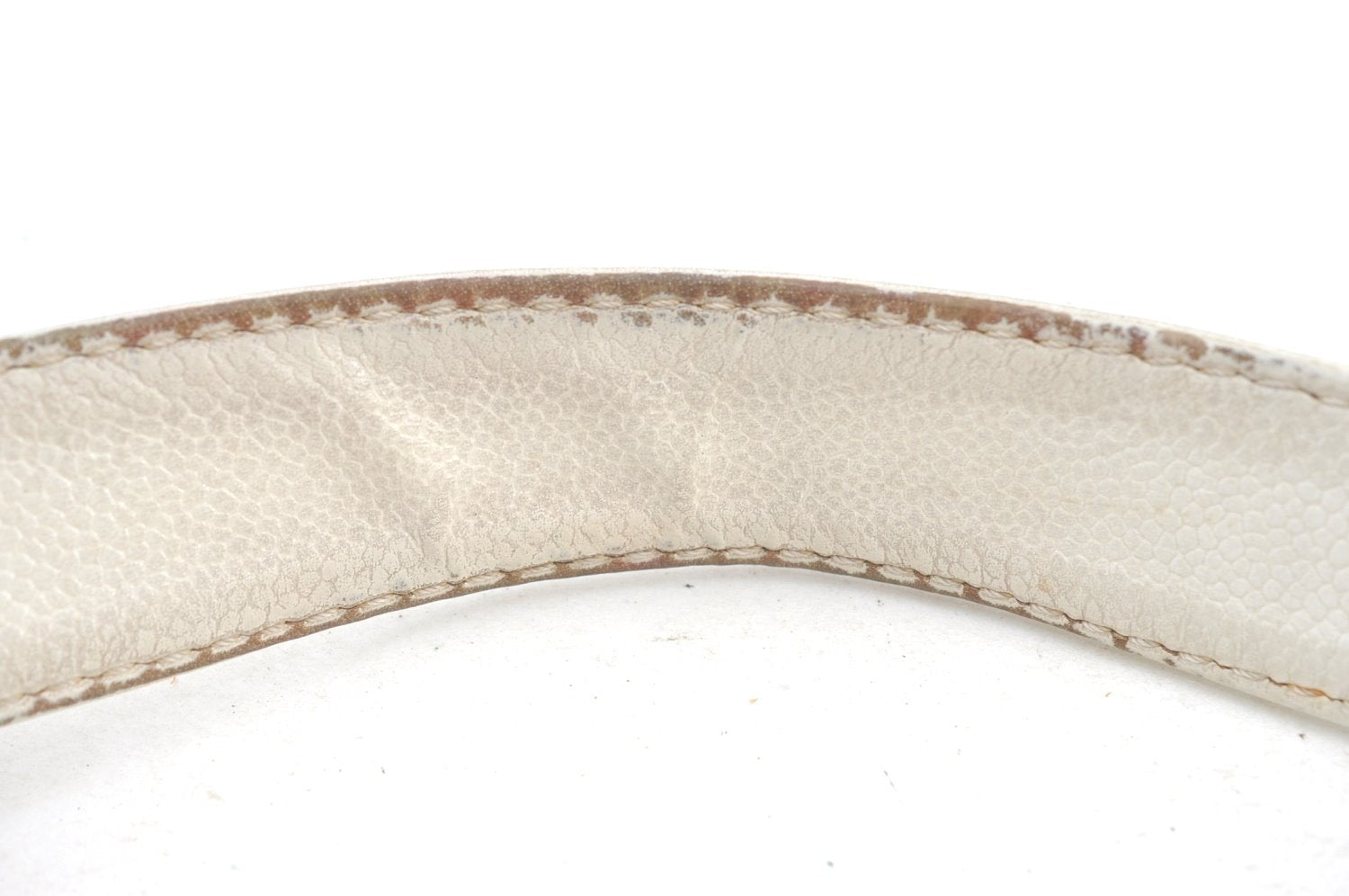 Authentic CHANEL Vintage Caviar Skin Shoulder Hand Bag Purse White 8831H