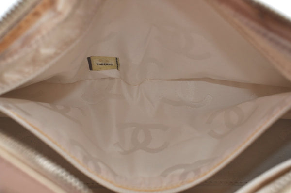 Authentic CHANEL Vintage Caviar Skin Shoulder Hand Bag Purse White 8831H