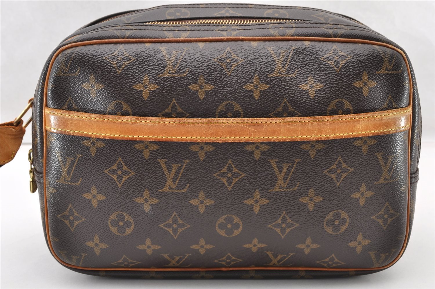 Authentic Louis Vuitton Monogram Reporter PM Shoulder Bag M45254 Junk 8832I