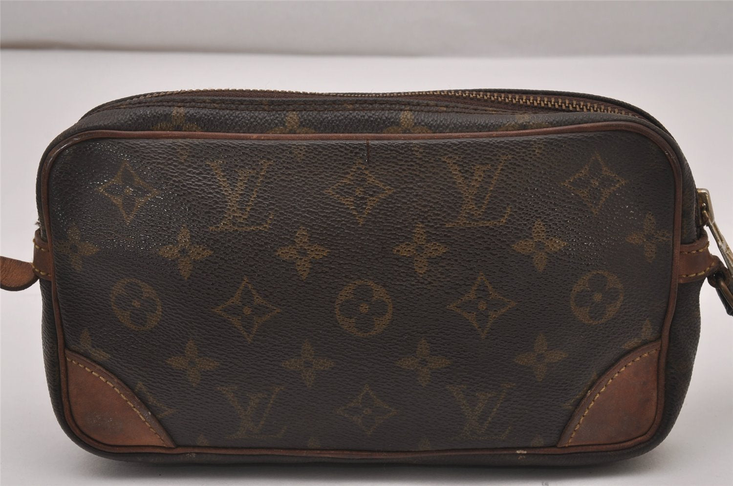 Auth Louis Vuitton Monogram Marly Dragonne PM Clutch Hand Bag Old Model LV 8836I