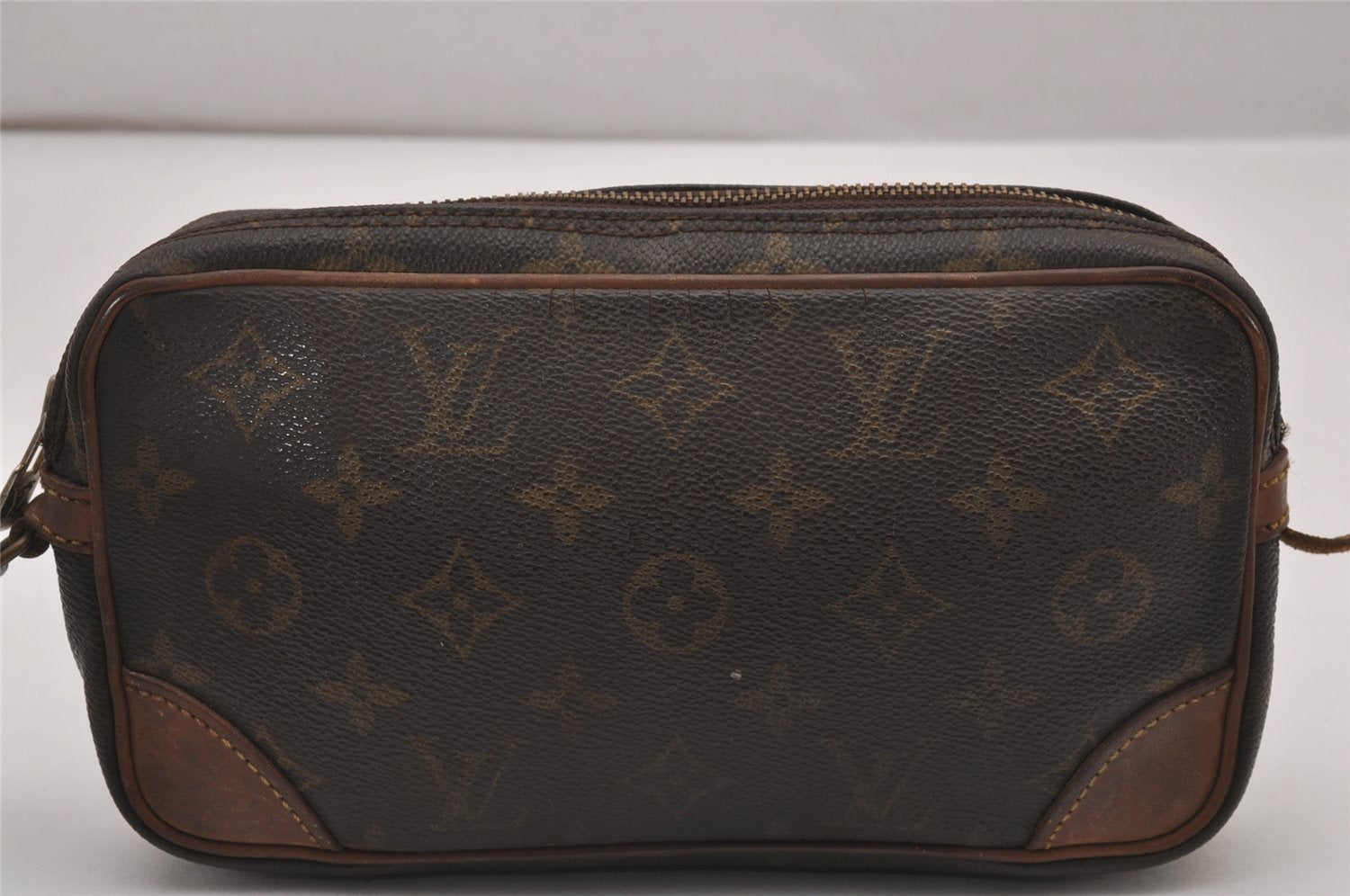Auth Louis Vuitton Monogram Marly Dragonne PM Clutch Hand Bag Old Model LV 8836I