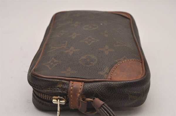 Auth Louis Vuitton Monogram Marly Dragonne PM Clutch Hand Bag Old Model LV 8836I