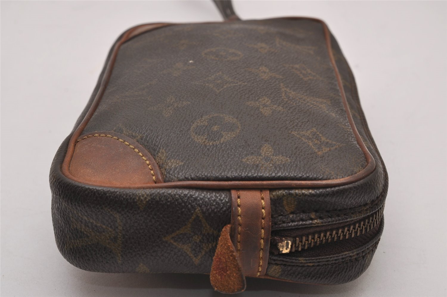Auth Louis Vuitton Monogram Marly Dragonne PM Clutch Hand Bag Old Model LV 8836I