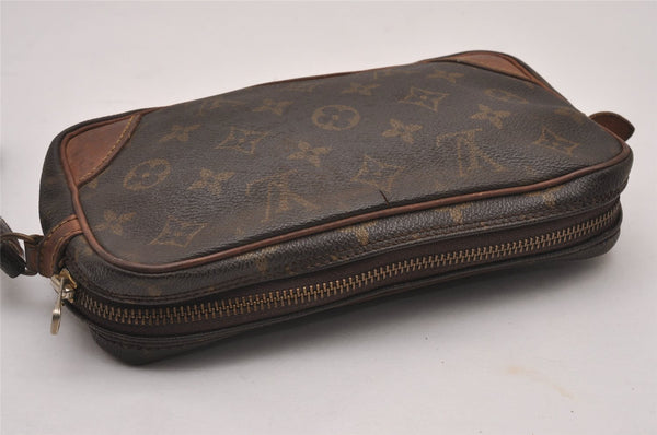 Auth Louis Vuitton Monogram Marly Dragonne PM Clutch Hand Bag Old Model LV 8836I