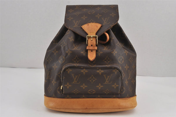 Authentic Louis Vuitton Monogram Montsouris MM Backpack M51136 LV 8836J