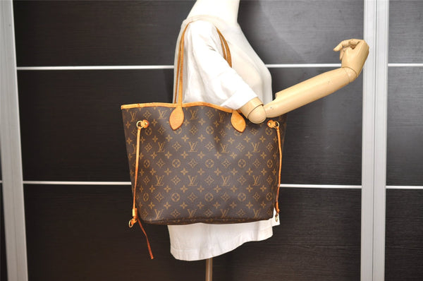 Auth Louis Vuitton Monogram Neverfull MM Shoulder Tote Bag M40156 Junk 8837J