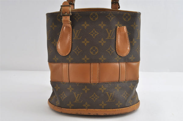 Auth Louis Vuitton Monogram Bucket PM Shoulder Tote Bag USA Model LV Junk 8838I