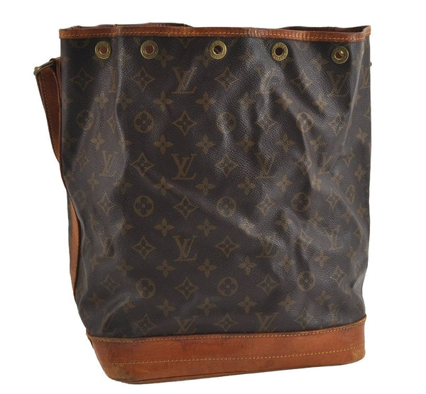 Authentic Louis Vuitton Monogram Noe Shoulder Drawstring Bag M42224 LV 8839I