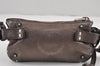 Authentic Chloe Vintage Mini Paddington Leather Hand Bag Pouch Purse Gray 8840J