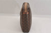 Authentic CELINE Macadam Blason Clutch Hand Bag Purse PVC Leather Brown 8840M