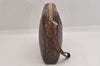 Authentic CELINE Macadam Blason Clutch Hand Bag Purse PVC Leather Brown 8840M