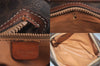 Authentic CELINE Macadam Blason Clutch Hand Bag Purse PVC Leather Brown 8840M