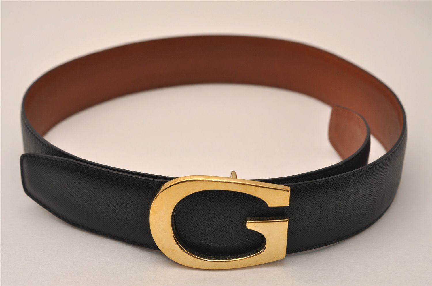 Authentic GUCCI Vintage Belt Leather Size 65cm 25.6