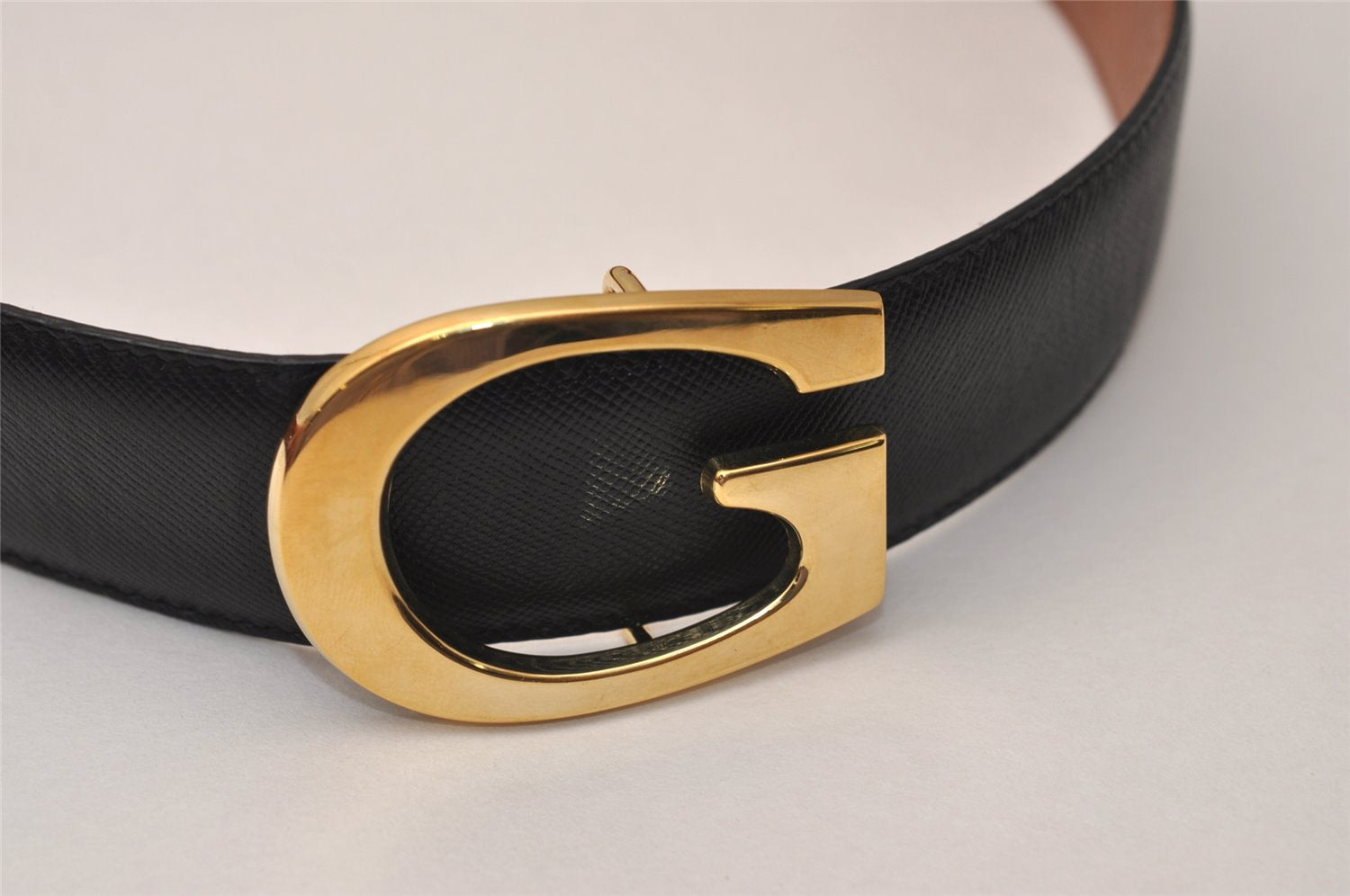 Authentic GUCCI Vintage Belt Leather Size 65cm 25.6