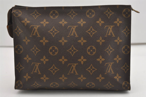 Authentic Louis Vuitton Monogram Poche Toilette 26 M47542 Cosmetics Pouch 8842I