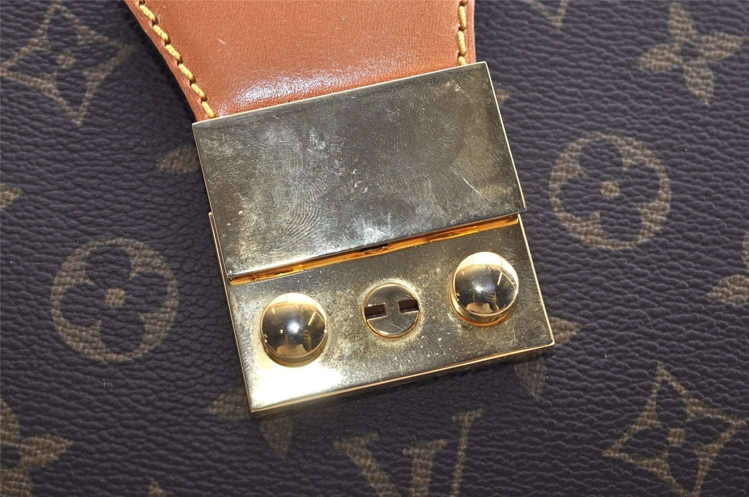 Authentic Louis Vuitton Monogram Serviette Fermoir Briefcase M53305 LV 8842J