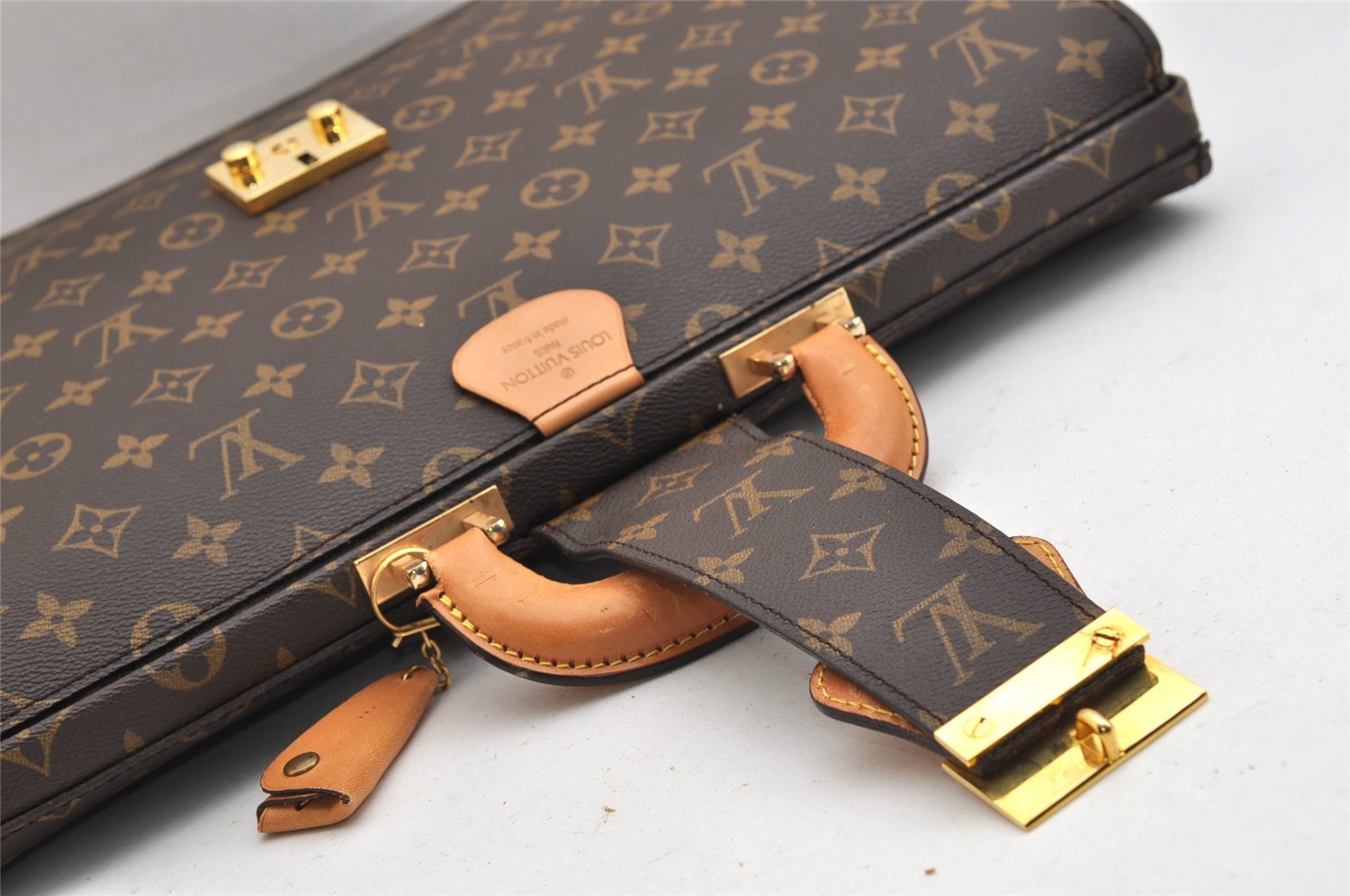 Authentic Louis Vuitton Monogram Serviette Fermoir Briefcase M53305 LV 8842J