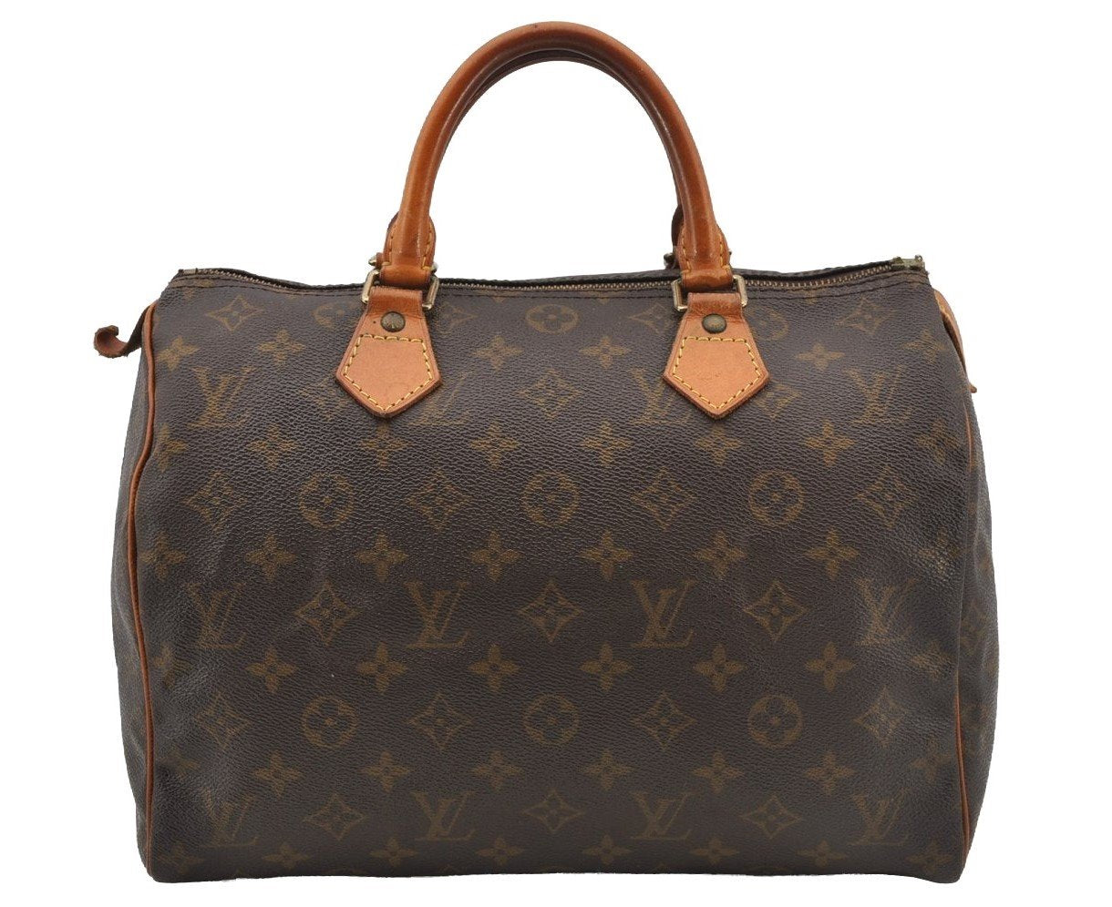 Authentic Louis Vuitton Monogram Speedy 30 Hand Boston Bag M41526 Junk 8844I