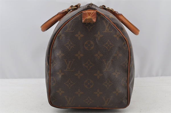 Authentic Louis Vuitton Monogram Speedy 30 Hand Boston Bag M41526 Junk 8844I