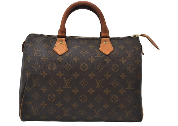 Authentic Louis Vuitton Monogram Speedy 30 Hand Boston Bag Old Model LV 8846I