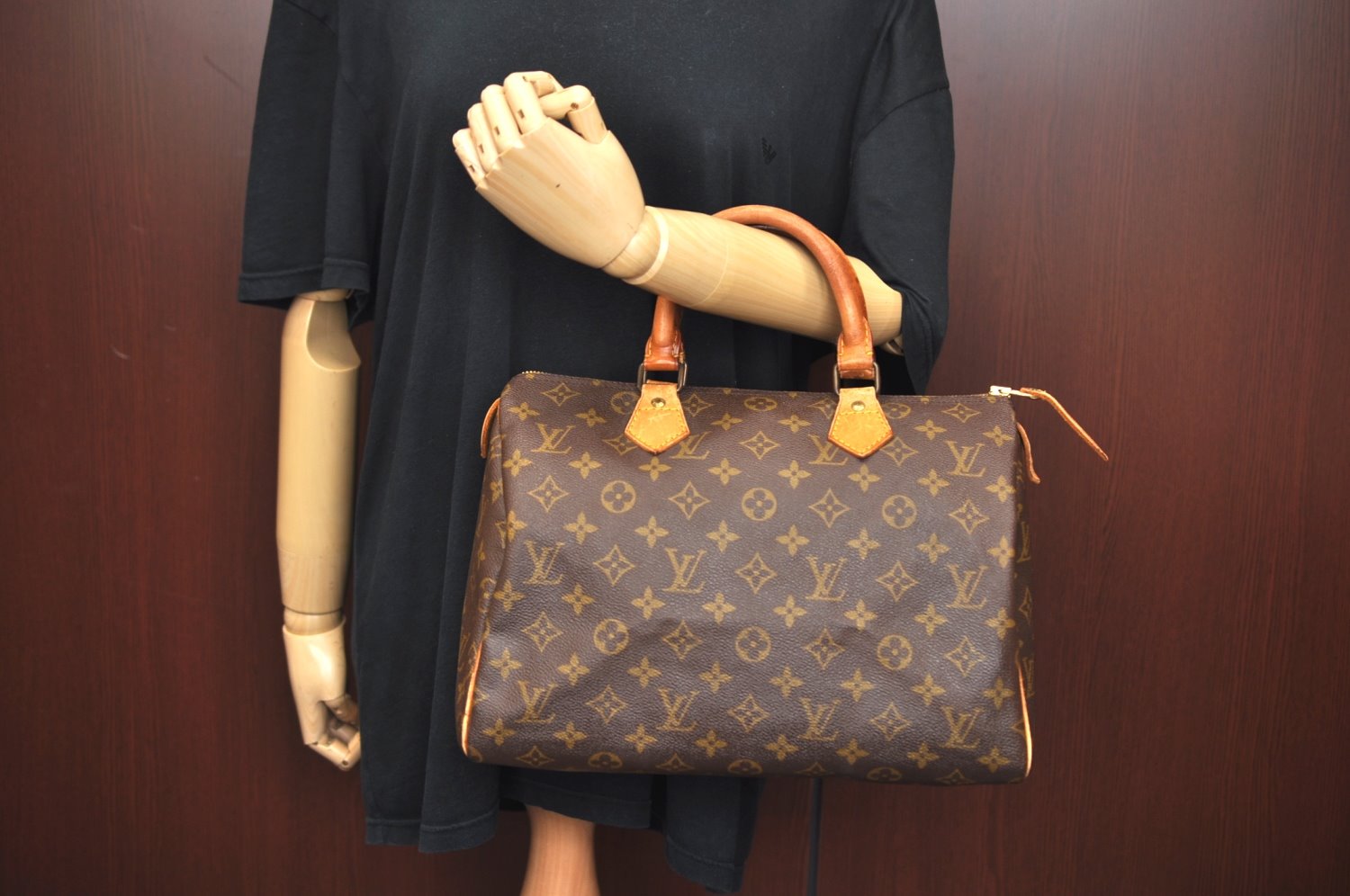 Authentic Louis Vuitton Monogram Speedy 30 Hand Boston Bag Old Model LV 8846I